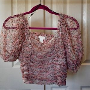 H&M Floral Crop Top